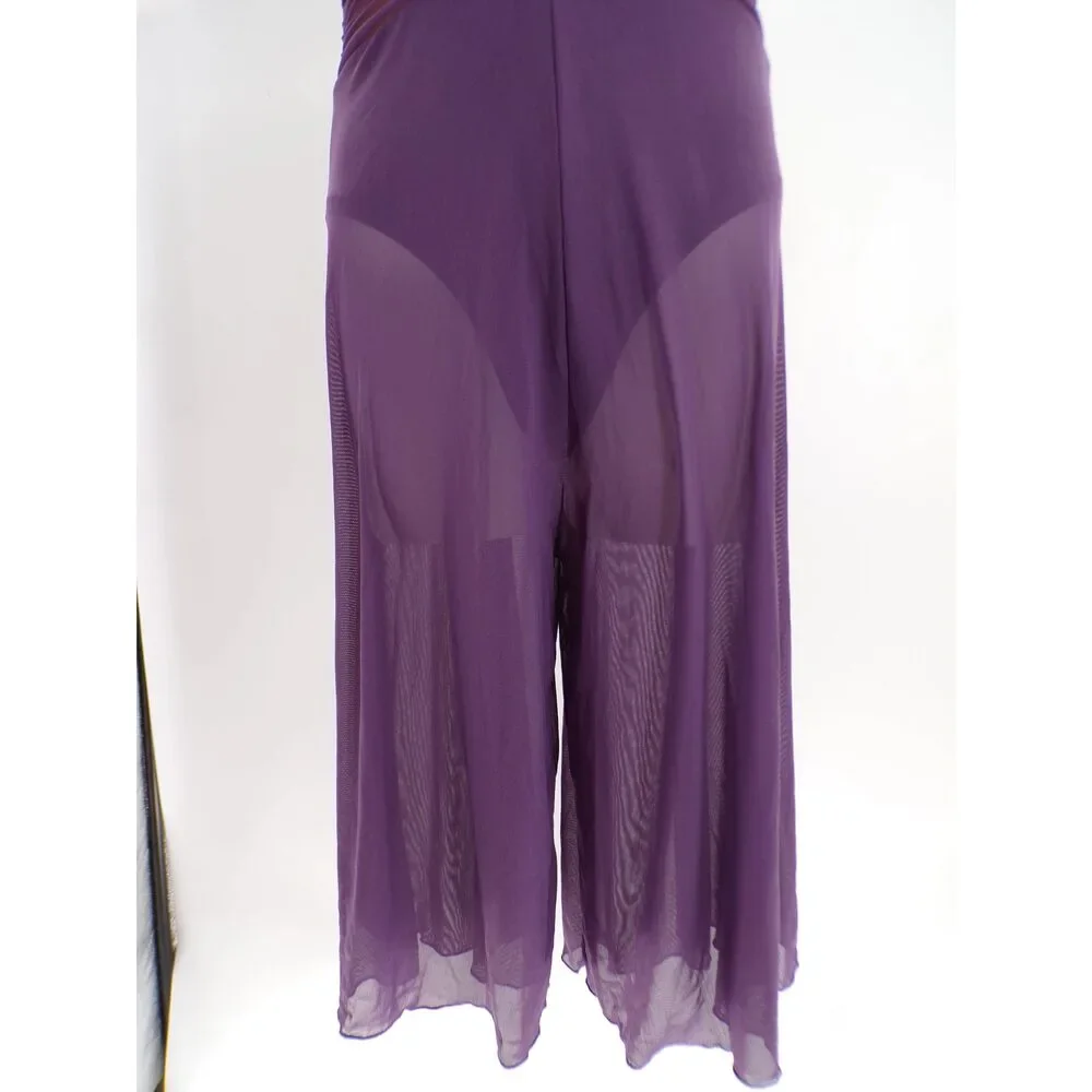 Pre-Owned Dance Costume 10th House TD23407 Large Child Purple Lyrical Rhineston